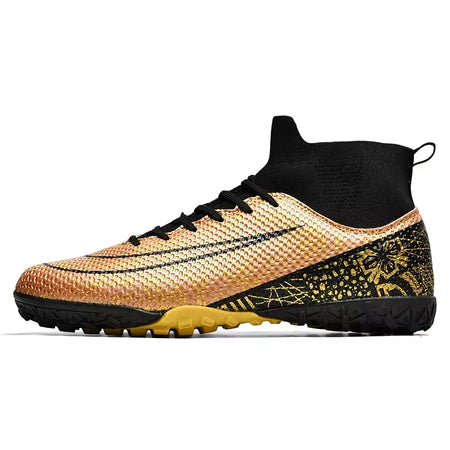 Botas de futebol masculinas longas, grama artificial, tênis de futsal, esportes ao ar livre, crianças, tênis de futebol para meninos, original, sociedade