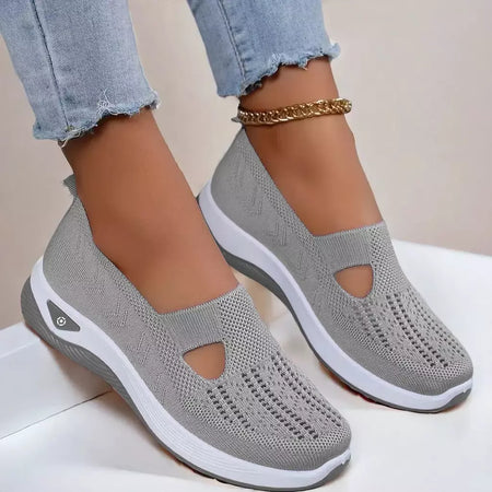 2025 tênis feminino respirável deslizamento em sapatos de caminhada malha baixa superior das mulheres sapatos vulcanizados sola macia sapatos femininos leves