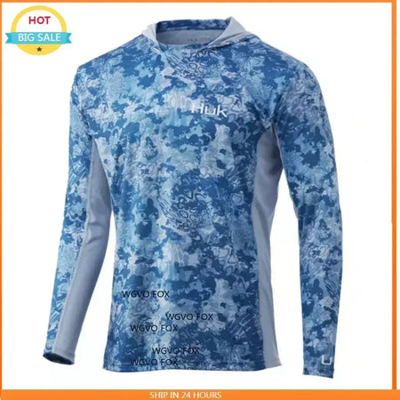 Verão esporte engrenagem pesca manga longa roupas com capuz camisa de pesca camisas de pesca proteção uv respirável camisas de secagem rápida