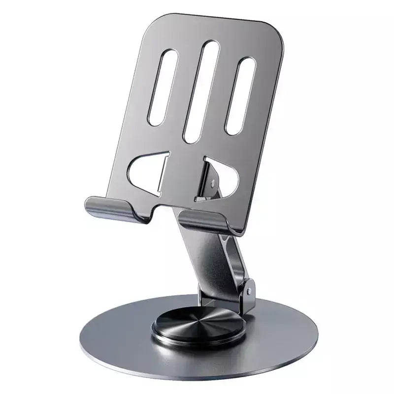 Todo o metal de alumínio rotação 360 suporte do telefone móvel suporte universal dobrável eixo duplo design estável anti queda