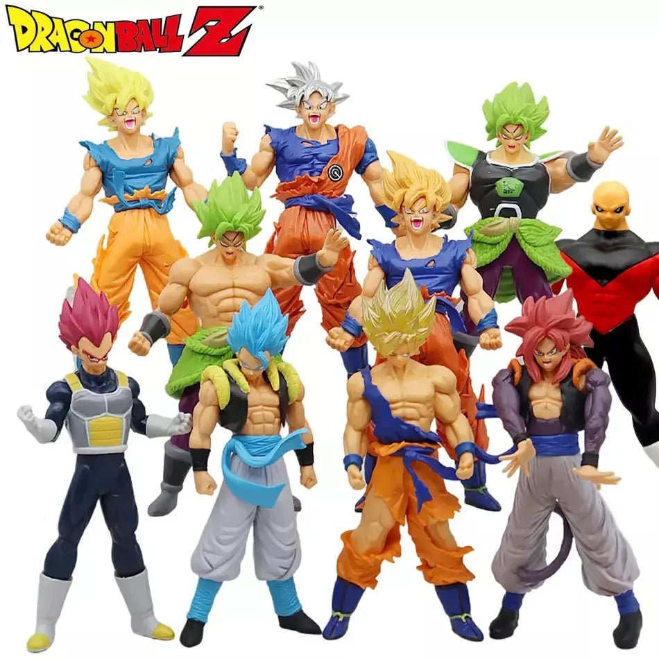 Anime dragon ball z super saiyan son goku vegeta anime figura de ação modelo presentes estatuetas colecionáveis para crianças 18cm