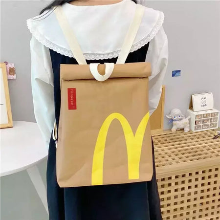 Mochila escolar Kfc com cordão, estilo kawai, personalizado, casual, presente de aniversário, para estudante, atacado