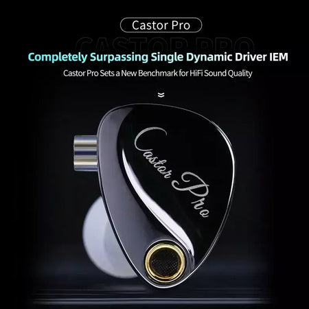 KZ Castor PRO Fone de ouvido intra-auricular HiFi Bass Dinâmico Fones de ouvido sintonizáveis de última geração Harman Target com fones de ouvido de graves aprimorados