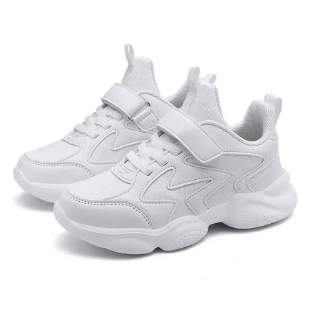 Branco crianças sapatos para meninos e meninas moda crianças confortáveis tênis respiráveis antiderrapante escola casual calçado de caminhada