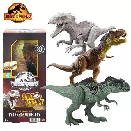Figura de ação jurássica do dinossauro do mundo para crianças, brinquedos originais para meninos, Tiranossauro Rex, Tiranossauro Rex, Giganotossauro, Figura Anime