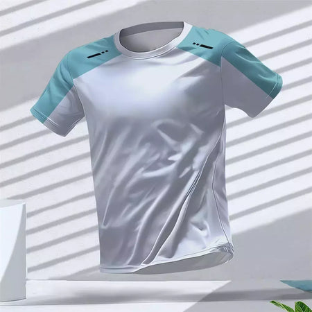 New Hot-Selling Outdoor Running Sports Respirável Quick-Secagem Roupas de Fitness Casual Wear Impressão 3D Em Torno Do Pescoço Adulto T-Shirt