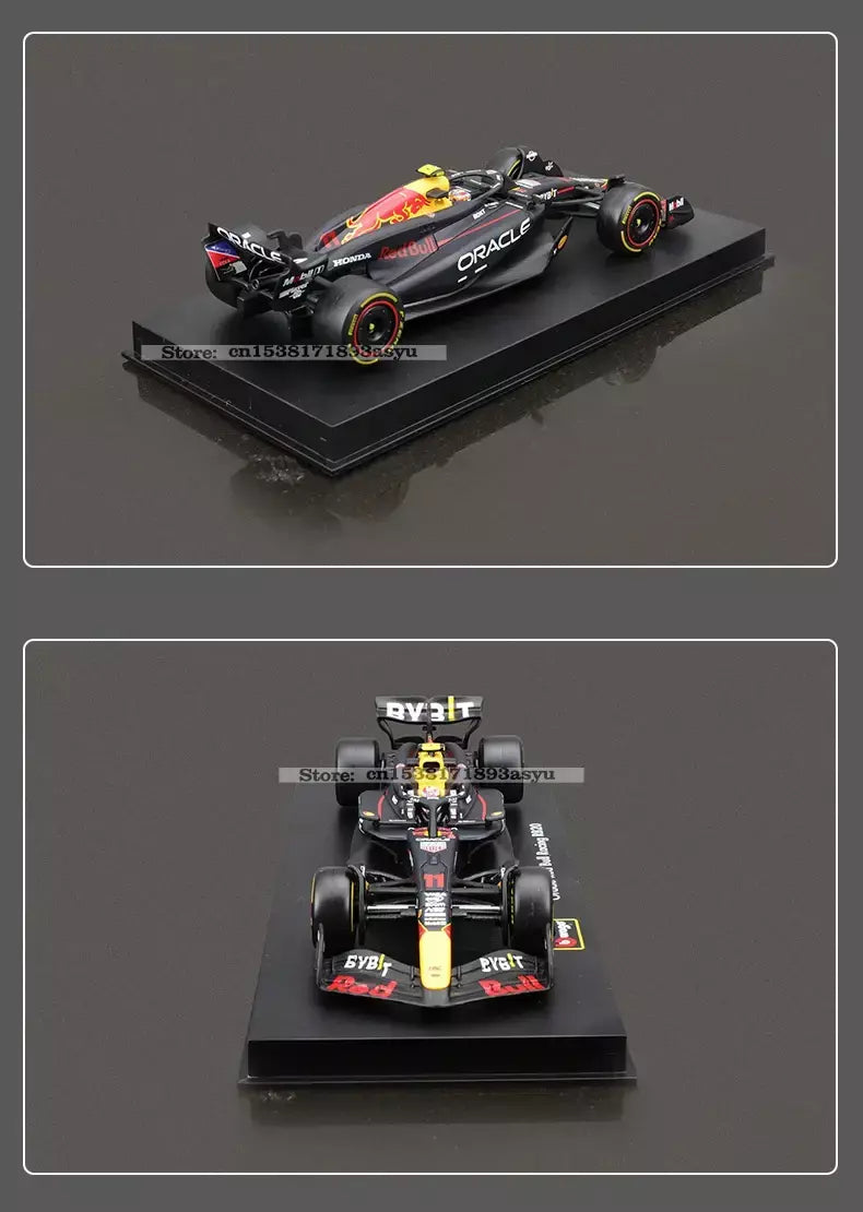 Bburago 1:43 2024 RB20 F1 Red Bull Racing TAG Heuer 2023 RB19 Miami # 1 Verstappen # 11 Brinquedo modelo fundido para carro em liga Perez