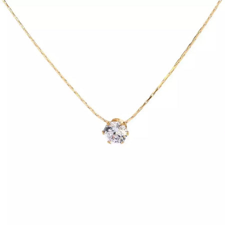 Moda de luxo aço inoxidável cor ouro 6 garra coração zircão pingente colar para mulher requintado não desbota colar jóias