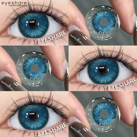 AMARA 1 par de lentes de contato coloridas para olhos, lentes azuis para cosplay de anime, lentes coloridas roxas, rosa y2k, lentes vermelhas coloridas