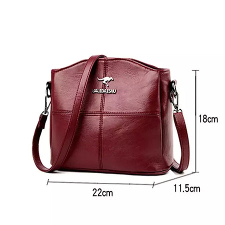 Sacola de couro bordado para mulheres, bolsas femininas, bolsa de ombro, pequenos sacos crossbody, alta qualidade, 2022