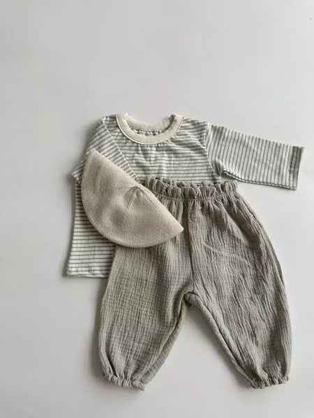 Calças de bebê de algodão orgânico recém-nascidos outono primavera verão inverno bonito impressão macia musselina roupas calças pantalons capris
