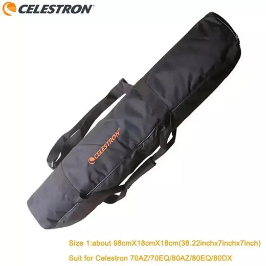 Bolsa de ombro para telescópio astronômico, bolsa de ombro 98-110cm com vários bolsos para celestron astromaster 80eq 90eq