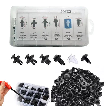 Clipe de fixação automática, corpo de carro misto, pino retentor, rebite, porta, guarnição, painel, kit de fixação, clipes de carro, caixa ou saco, embalagem
