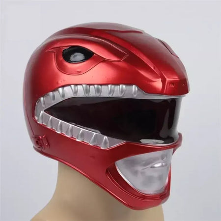 Em estoque halloween power rangers capacete super-herói equipe guerreiro vermelho cosplay máscara acessórios traje para adultos crianças presente de halloween