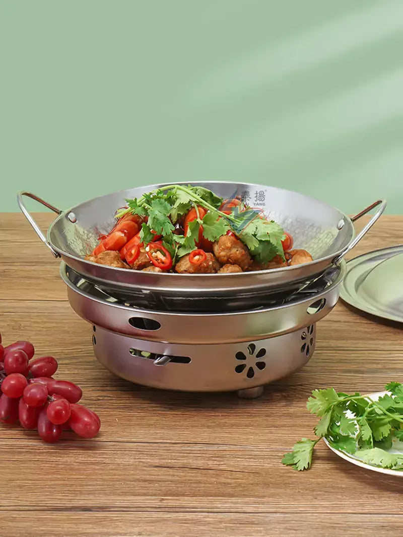 1pc 25cm/9.8 polegada de aço inoxidável pan favo de mel antiaderente com alça resistente a riscos cozinhar ovos panquecas arroz sopa macarrão