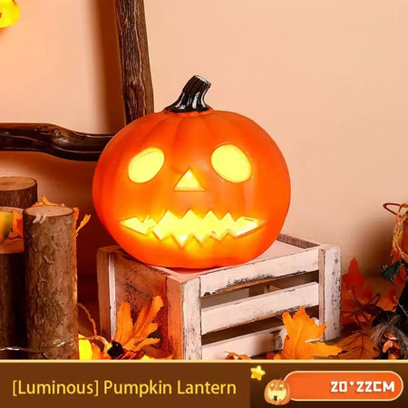Decoração de halloween abóboras lâmpada para casa quintal jardim ao ar livre decoração halloween horror casa crânio festa adereços brilho no escuro