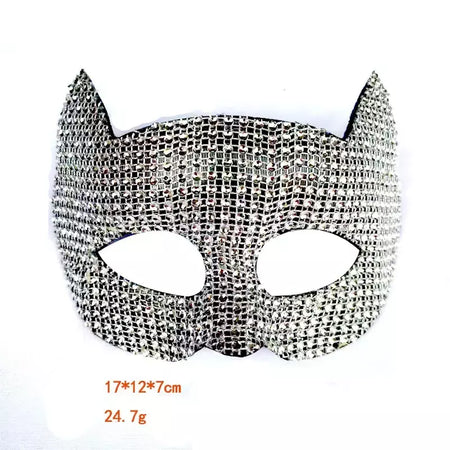 Máscaras de orelha de gato brilhantes cosplay festa de halloween acessórios de fantasia luvas longas sexy bling gatinho metade máscaras