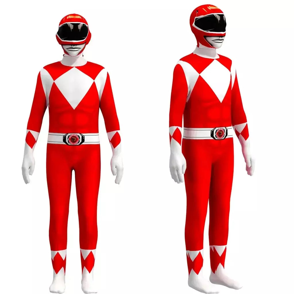 Power samurai sentai shinkenger rangers traje adulto crianças super-herói cosplay festa de aniversário de halloween macacão zentai terno