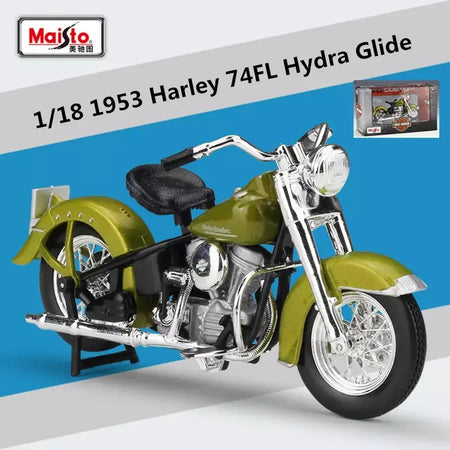 Maisto 1:18 harley davidson 74fl hydra glide liga modelo da motocicleta simulação diecast metal brinquedo motocicleta modelo crianças presentes