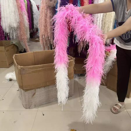 Boa de penas de avestruz arco-íris, 6/10/20 camadas, acessórios de festa fofos para mulheres, halloween, carnaval, cosplay, decoração de casamento, fantasia diy