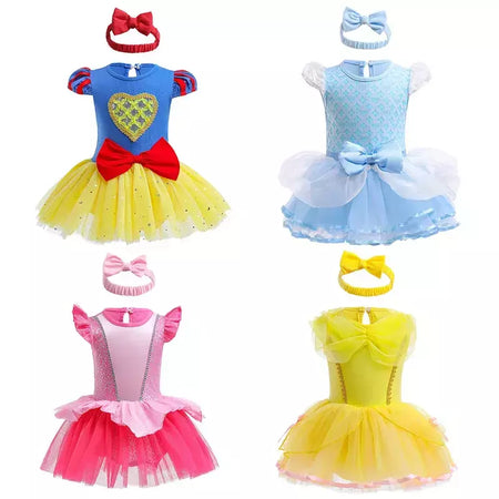 Baby Romper TUTU Vestido Com Headband Infantil Baby Princess Girl Roupas Tamanho 3-18M Cute Design Baby Dress Party Trajes