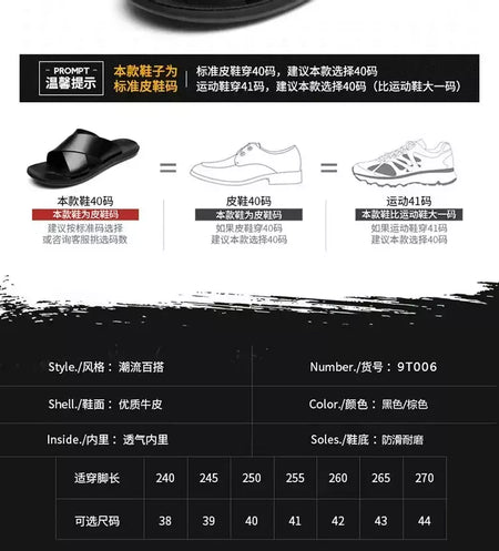 Sandálias para homens chinelos de couro genuíno marca de luxo moda masculina apartamentos casuais antiderrapantes praia sandalia zapatos hombre 2024
