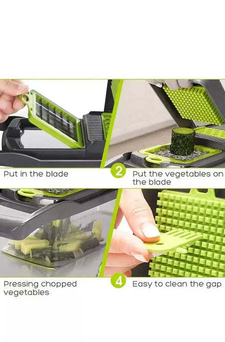 Cortador de vegetais multifuncional, ferramenta de cozinha, picador de alimentos 5 em 1 para tomate, cenoura, queijo, cebola, fatiador portátil, ralador
