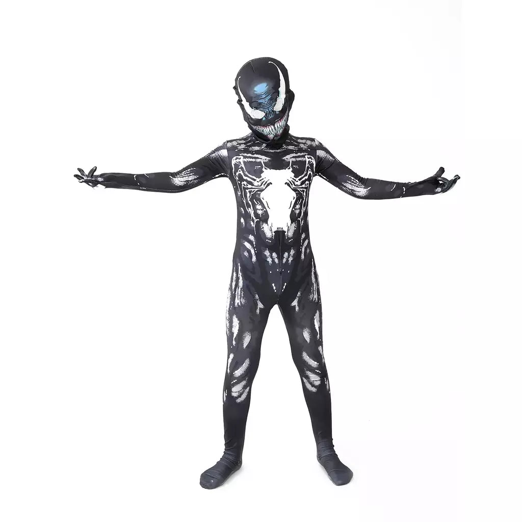 Superheróis cosplay trajes de halloween para novo traje de veneno crianças terno macacão meninos symbiote spidermancostumes