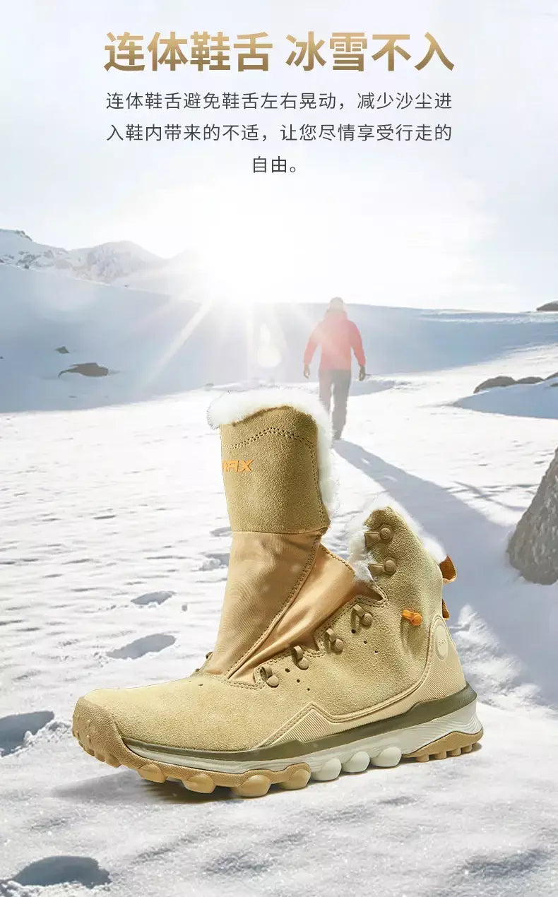 Rax à prova dwaterproof água caminhadas sapatos homens inverno ao ar livre tênis para homens botas de neve de pelúcia montanha botas de neve turismo ao ar livre sapato de corrida