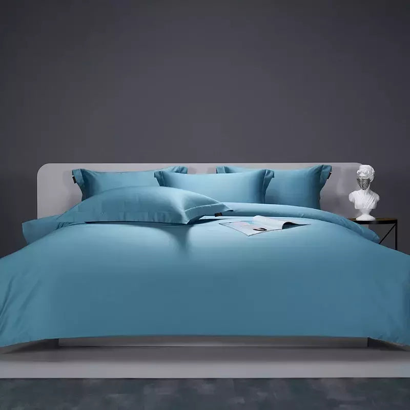 Twin único duplo rainha rei conjunto de cama cor sólida 1000tc algodão egípcio conjunto capa edredão folha lençol fronhas
