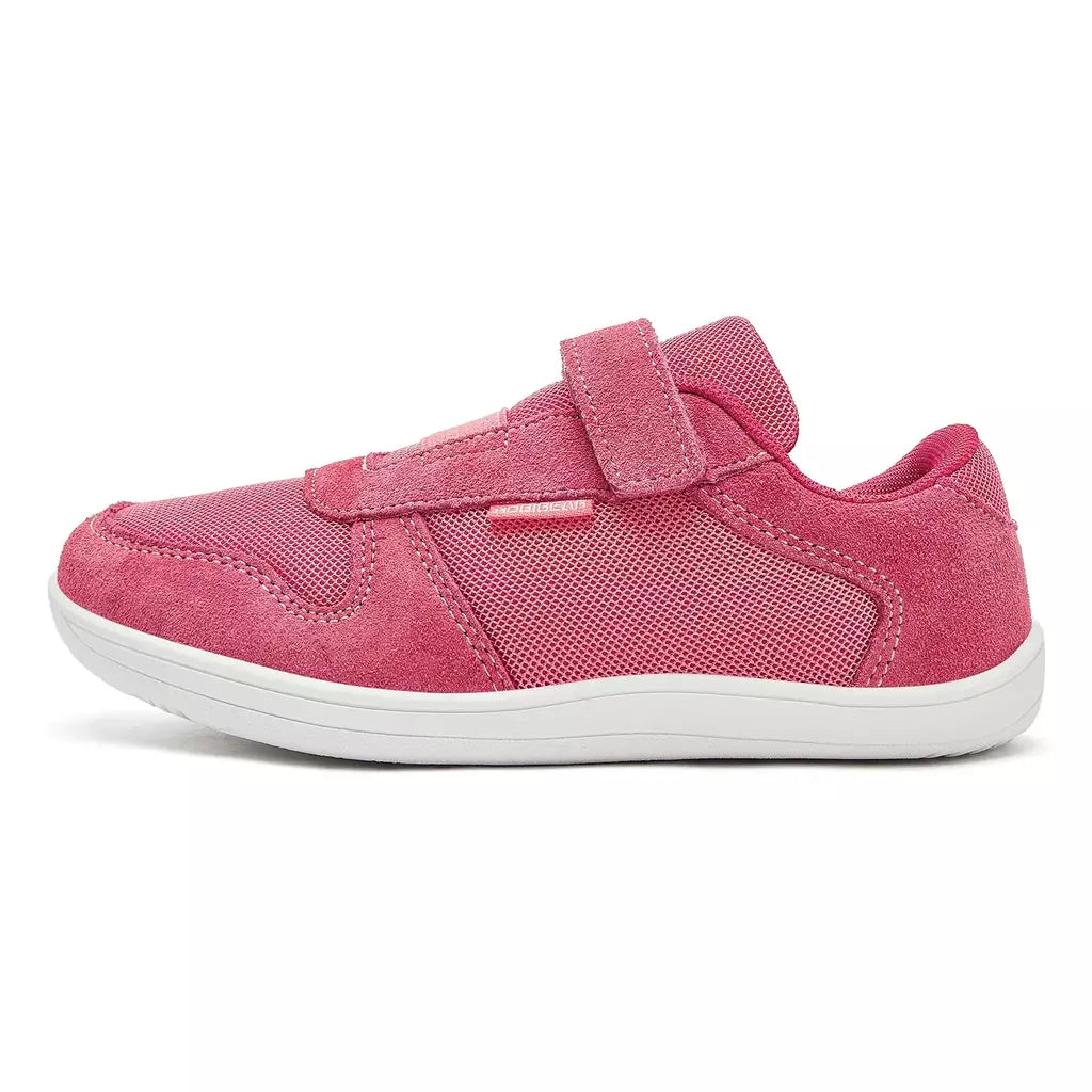 Hobibear crianças dedo do pé largo sapatos descalços pouco/grande/criança gancho loop minimalista tênis malha de couro artificial sapatos leves