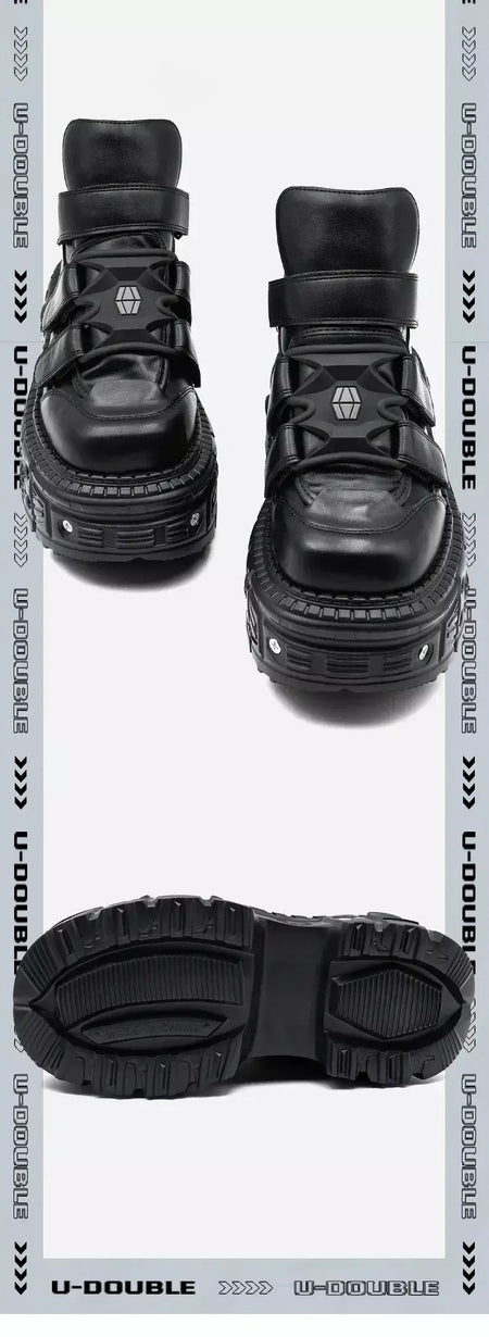 2025 novo estilo punk sapatos femininos rendas altura do salto 6cm sapatos de plataforma mulher decoração de metal mulher tênis gótico tornozelo botas de rock
