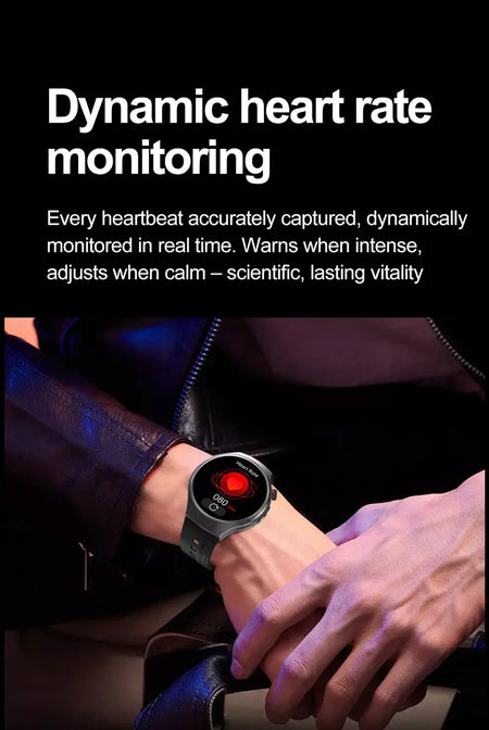 Novo relógio inteligente masculino tela de toque completa bússola bluetooth chamada lanterna esportes atividade fitness freqüência cardíaca à prova dwaterproof água smartwatch