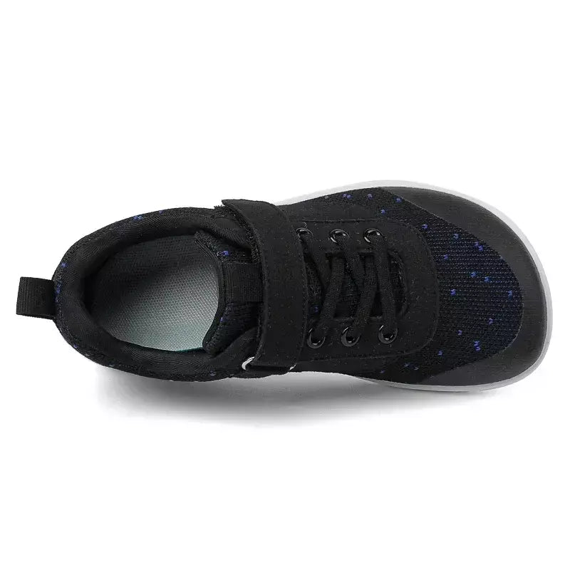 Novos meninos meninas tênis crianças largas sapatos descalços naturalmente spracam sapatos da criança pequena grande criança