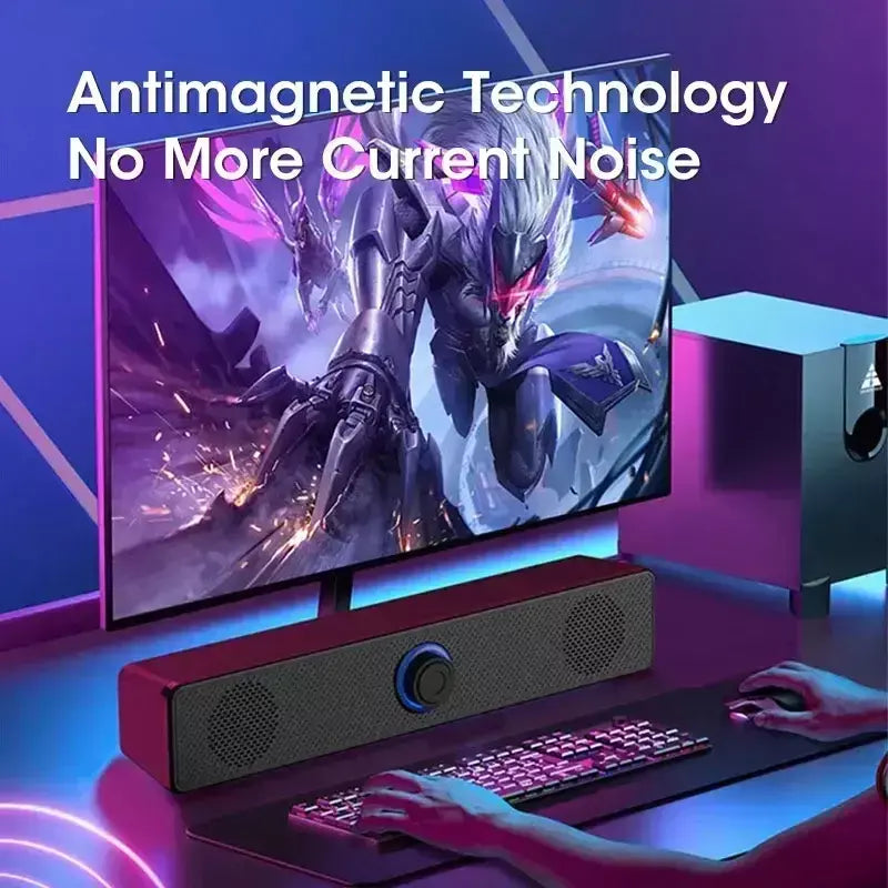 Bluetooth 4d surround alto-falante sistema de som de cinema em casa computador soundbar tv subwoofer com fio estéreo graves fortes para festa em casa