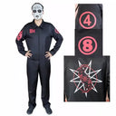 Anime novo slipknot macacão feminino masculino no.4 e no.8 festa de halloween cosplay traje sem máscara trajes de halloween adereços