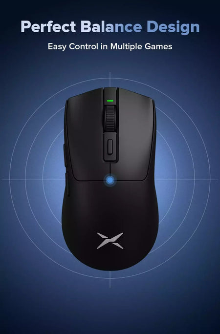 Delux-M600 Mouse sem fio para jogos, Macro Mice recarregável para PC Gamer, leve, conexão de modo duplo, 2.4G, 49g, PMW3325