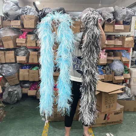 Boa de penas de avestruz arco-íris, 6/10/20 camadas, acessórios de festa fofos para mulheres, halloween, carnaval, cosplay, decoração de casamento, fantasia diy