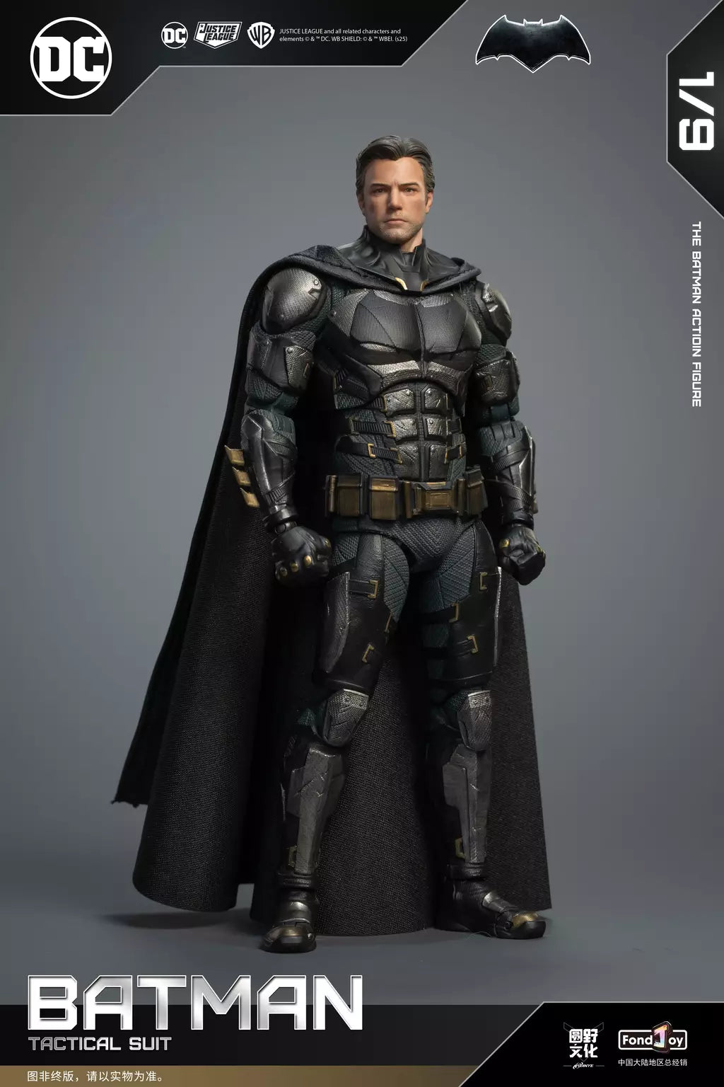 Novo original fondjoy bruce wayne batman figura tático batuit batman liga da justiça figuras detetive quadrinhos 1/9 pvc brinquedo do miúdo