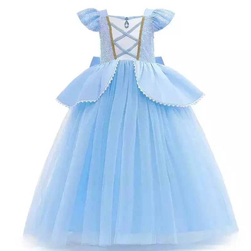 Rapunzel vestido para meninas cinderela belle vestir-se fantasia crianças aniversário princesa traje crianças roupas de festa de halloween 3-10y