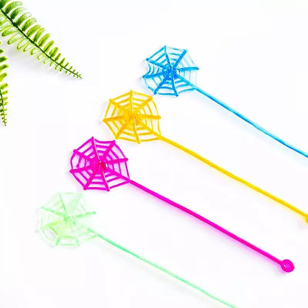 15 pçs diversão crianças festa de aniversário favor mini pegajoso aranha web brinquedo saco de presente giveaway pinata enchimento halloween carnaval festa suprimentos