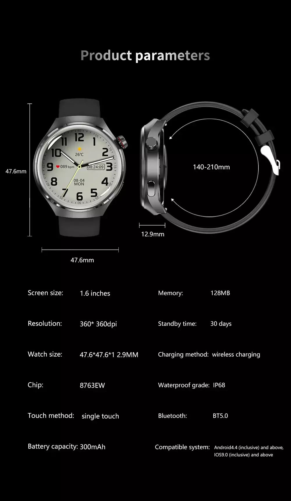 Xiaomi relógio inteligente masculino ms. nfc gps 360*360 1.52amoled hd screentracker bússola bluetoothcall ip68 esporte freqüência cardíaca smartwatch
