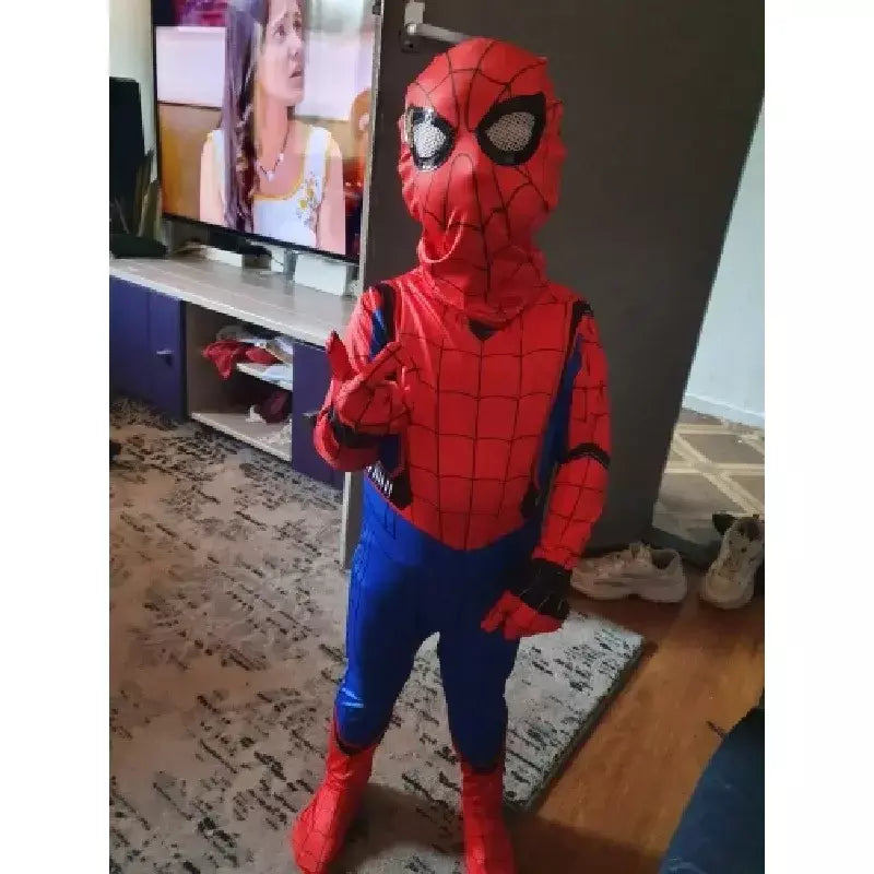 Tamanhos 100-190 traje do homem aranha presente de aniversário festa vestir-se homem-aranha clássico milhas super-herói cosplay traje