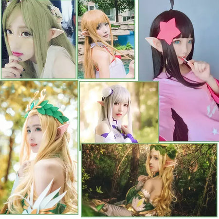 Orelhas de elfo de anjo misterioso, orelhas de látex para cosplay de fadas, acessórios de fantasia, decoração de halloween, adereços fotográficos, brinquedos para adultos e crianças