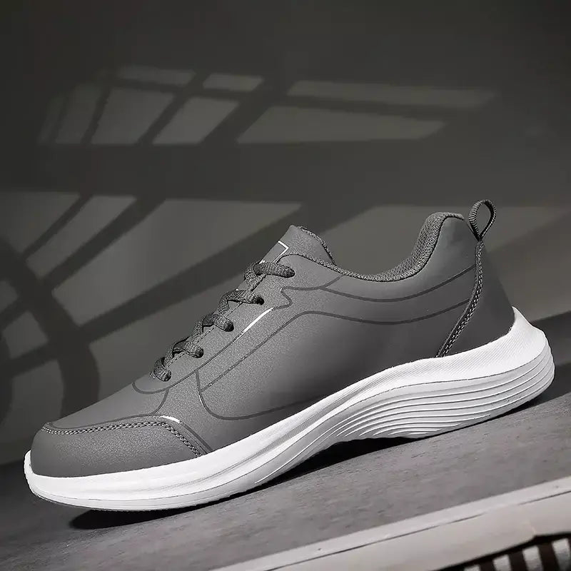 Novos homens tênis de corrida inverno quente masculino tênis antiderrapante respirável sapatos de caminhada rendas até sapatos casuais macios leves