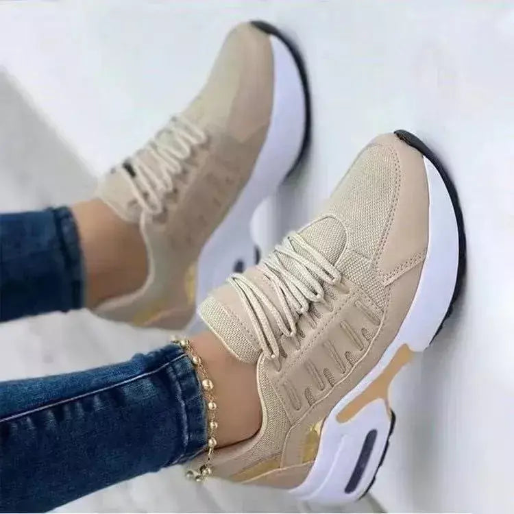 Sapatos de malha para mulheres tênis respirável corrida esportes tênis caminhadas treinamento ao ar livre sapatos esportivos femininos sola macia