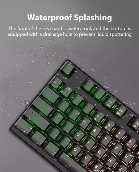 K500 teclado para jogos com fio sensação mecânica laptop desktops pc computador acessórios de escritório 104 teclas teclados com luz de fundo rgb