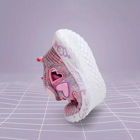 Meninas sapatos casuais luz malha tênis crianças verão primavera outono tenis bonito esporte dos desenhos animados feminino correndo meia calçado