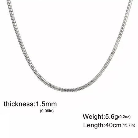 My Shape Rodada Cobra Cadeia Colar para Mulheres Homens Aço Inoxidável Link Cadeia 0.9mm 1.2mm 2mm Cadeia Gargantilha Moda Jóias Presentes