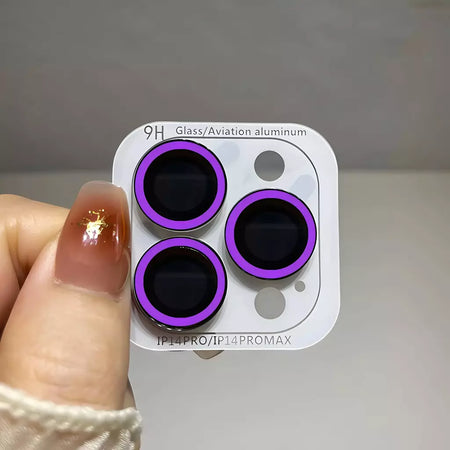 Película protetora de câmera de cerâmica luminosa, 2-3 peças para iphone 16 12 13 14 15 pro max 15 plus 13 12 mini anel de lente tampa brilhante de vidro